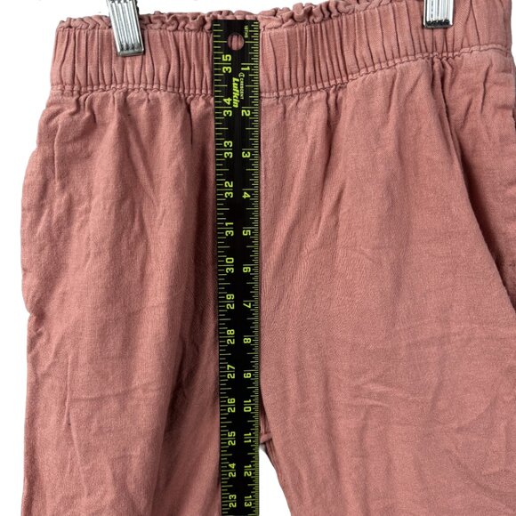 Abercrombie & Fitch Women's Crinkle Textured Pull-On Pants Elastic Waist Rust XS - Picture 4 of 8